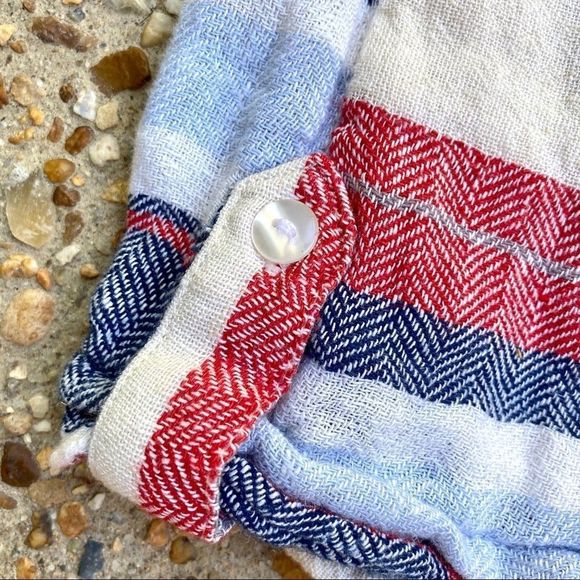 Indigo Rein Red White Blue Tie String Shorts M - Picture 5 of 5